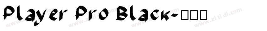 Player Pro Black字体转换